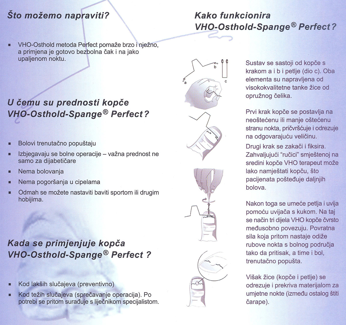 VHO kopča - psotavljanje